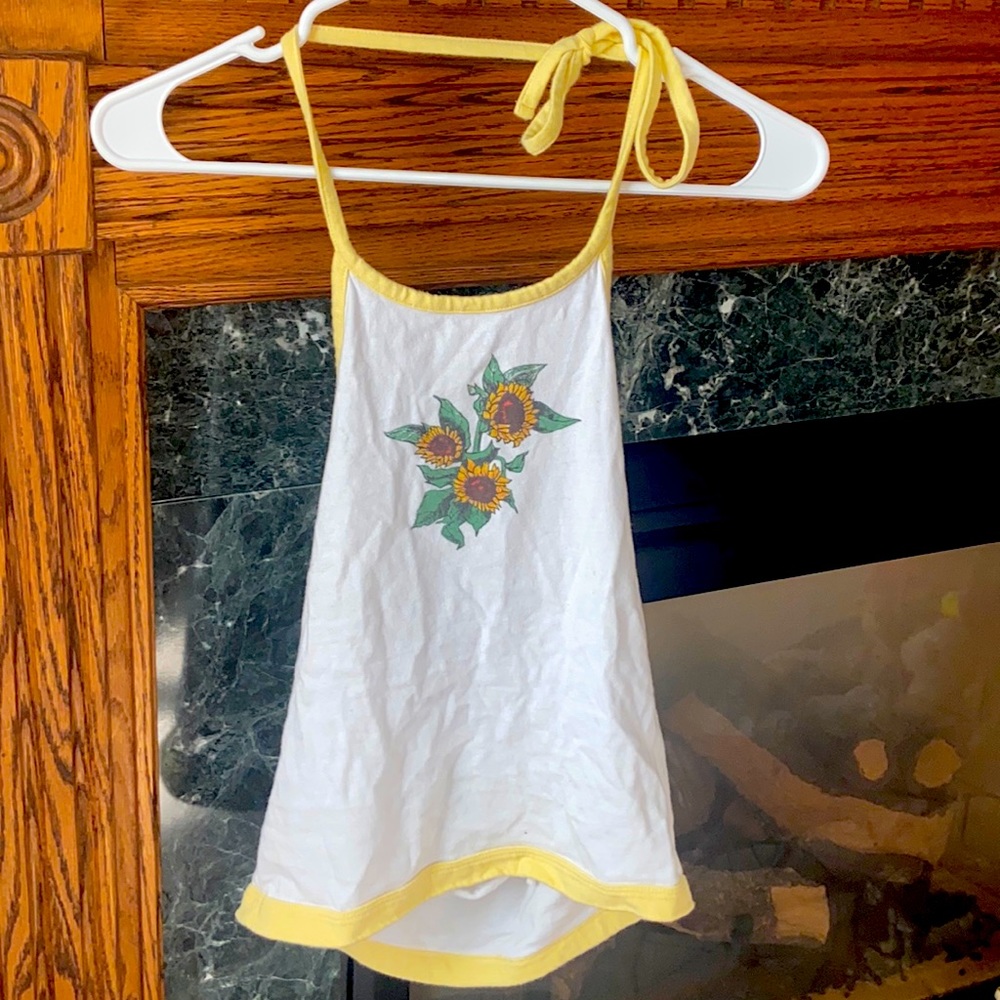 American Eagle Sunflower Halter Top